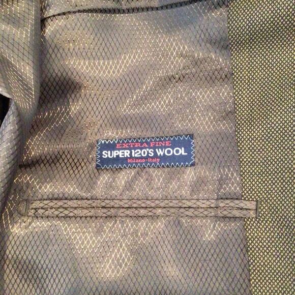 MANTONI Italian Extra Fine Super 120 Wool Men's 3 button Suit Jacket size 44R - Picture 6 of 6